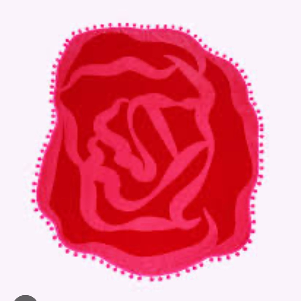 Drunk Elephant Red and Pink Beach Towel